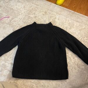 Liz Claiborne Black Ribbed Mock Neck Sweater